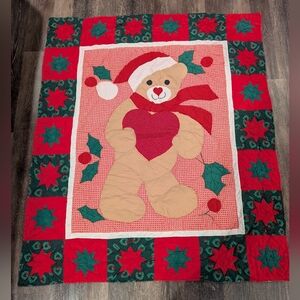 Holiday Bear Patchwork Quilt